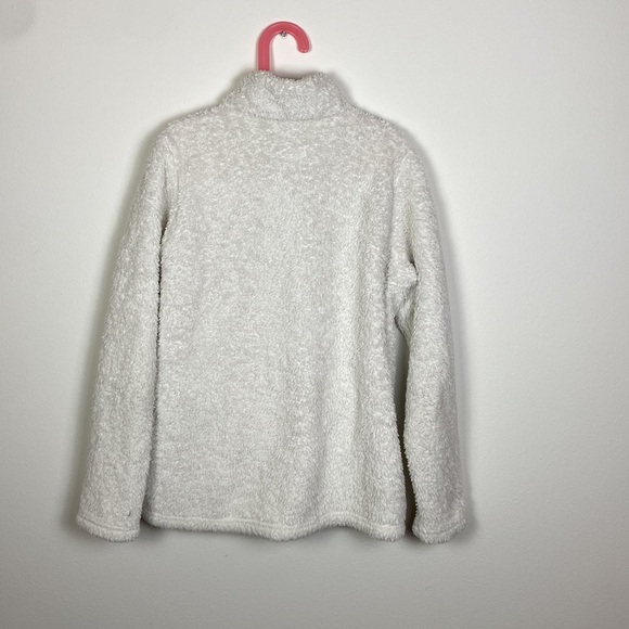 Patagonia Los Gatos Girl's XL White Quarter Zip Pullover Fleece Jacket Casual - Picture 3 of 6